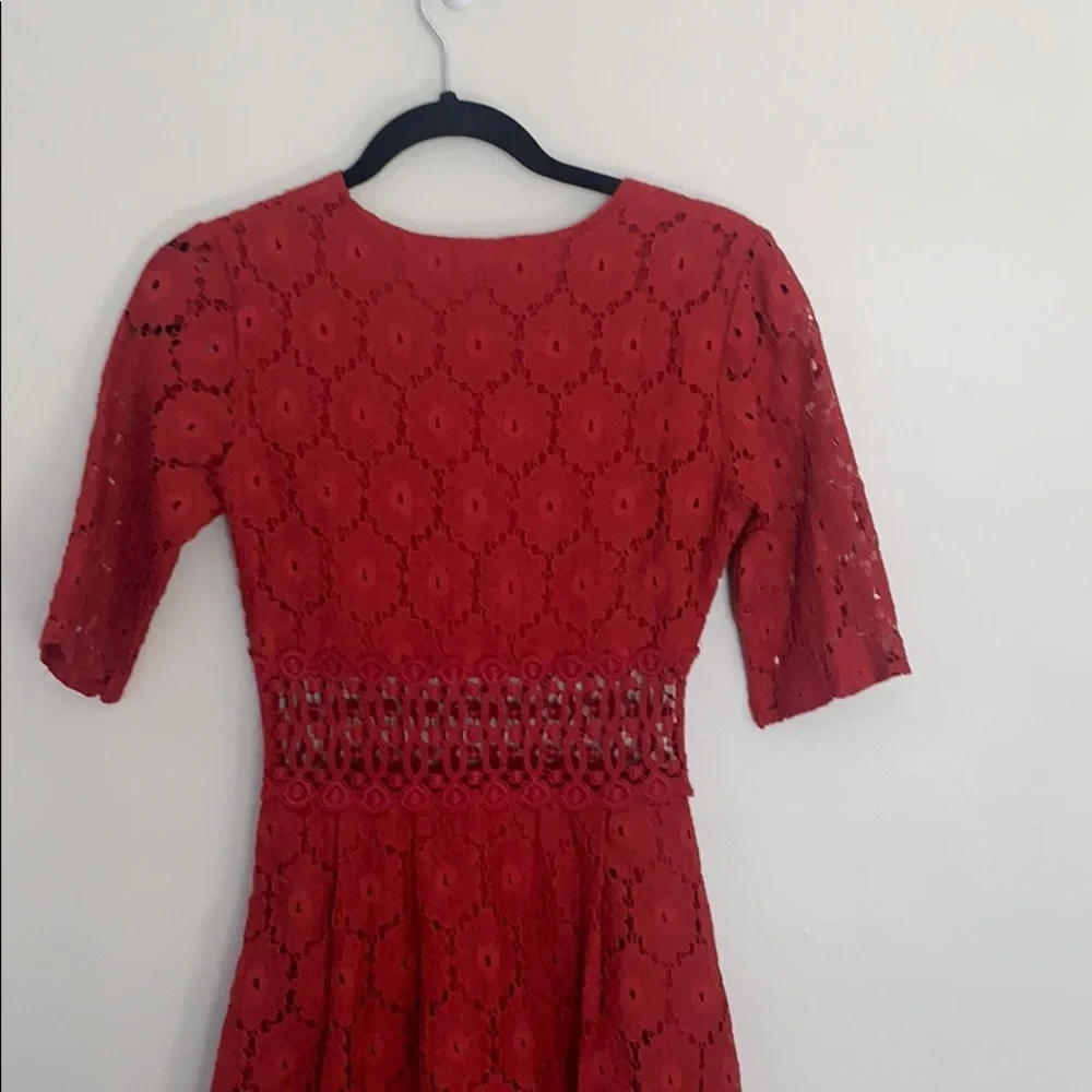 Free People deep red dress